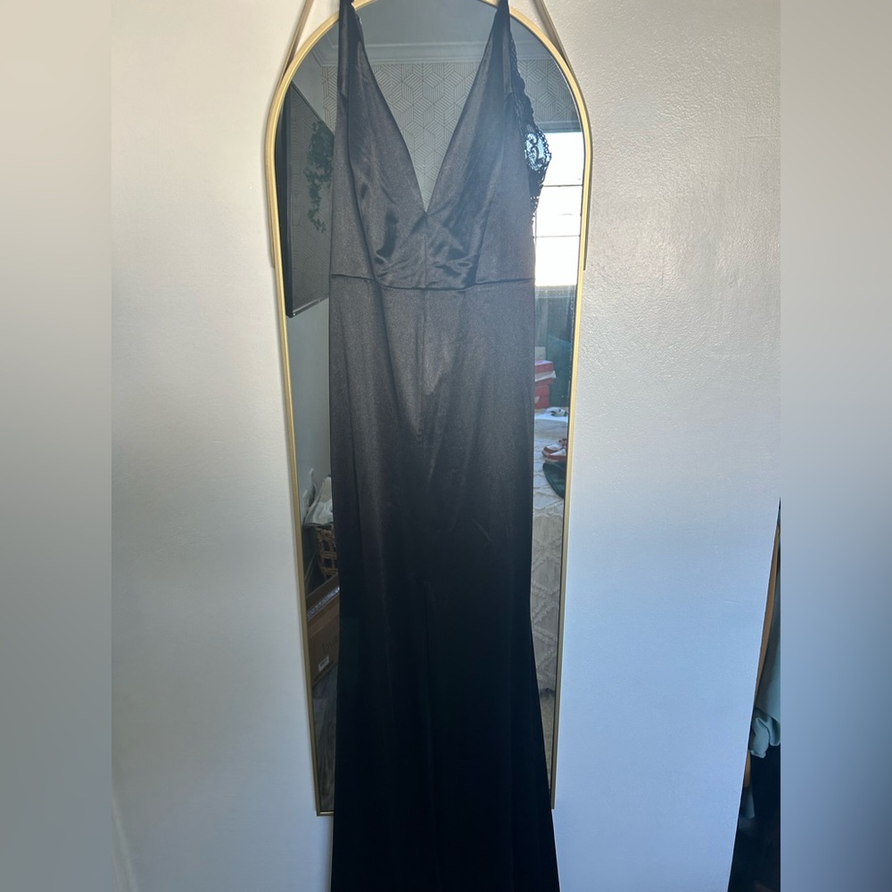 Polyester spandex dress. Black.